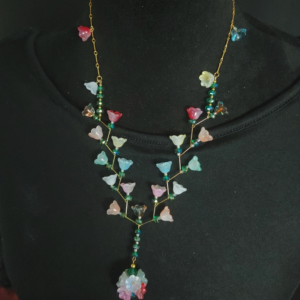 JB Original - Floral Multicolor Necklace and earring set